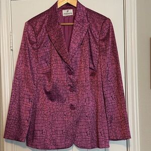 Frankenwälder gorgeous electric pink and black blazer. Size Europe 44